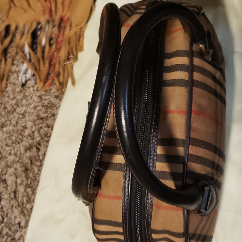 BURBERRY RARE Authentic Vintage Nova Check Limited Edition Boston Bag - Picture 3 of 9